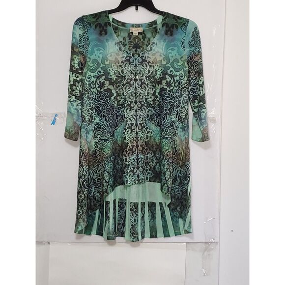 A Live and Let Live Women's Top Whimsigoth Fairy Celestial Paisley Sparkly L - Picture 1 of 13
